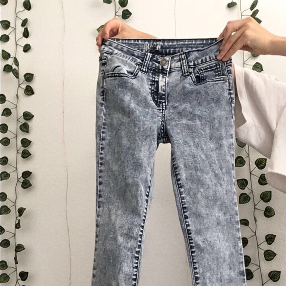 Tillys Acid Rewashed Skinny Jeans Girls Size 10
